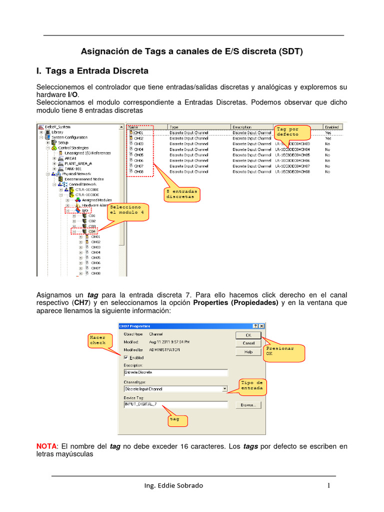 Asignación de Tags en E/S Discretas | PDF | Informática | Ingeniería ...