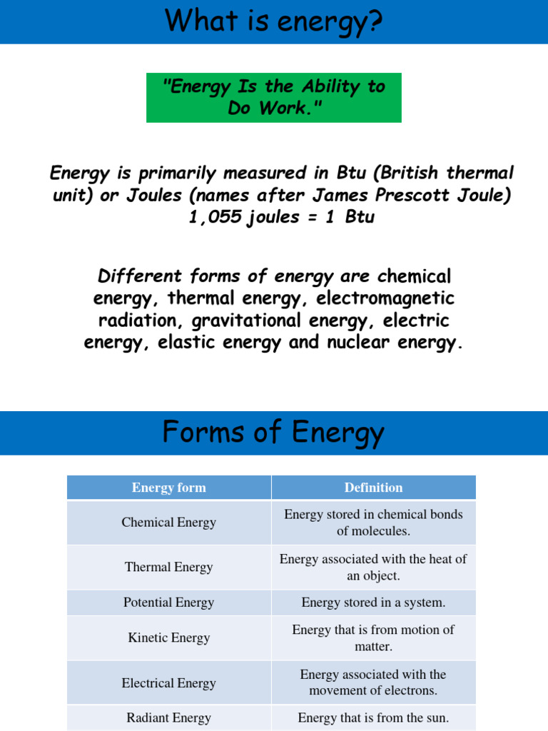 Lecture 1 Intro To Energy | PDF | Nature | Physical Quantities