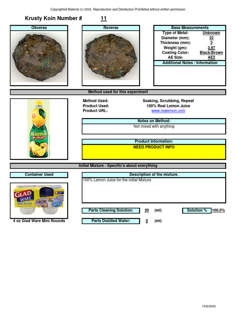 Lemon Juice | PDF | Experiment | Silver