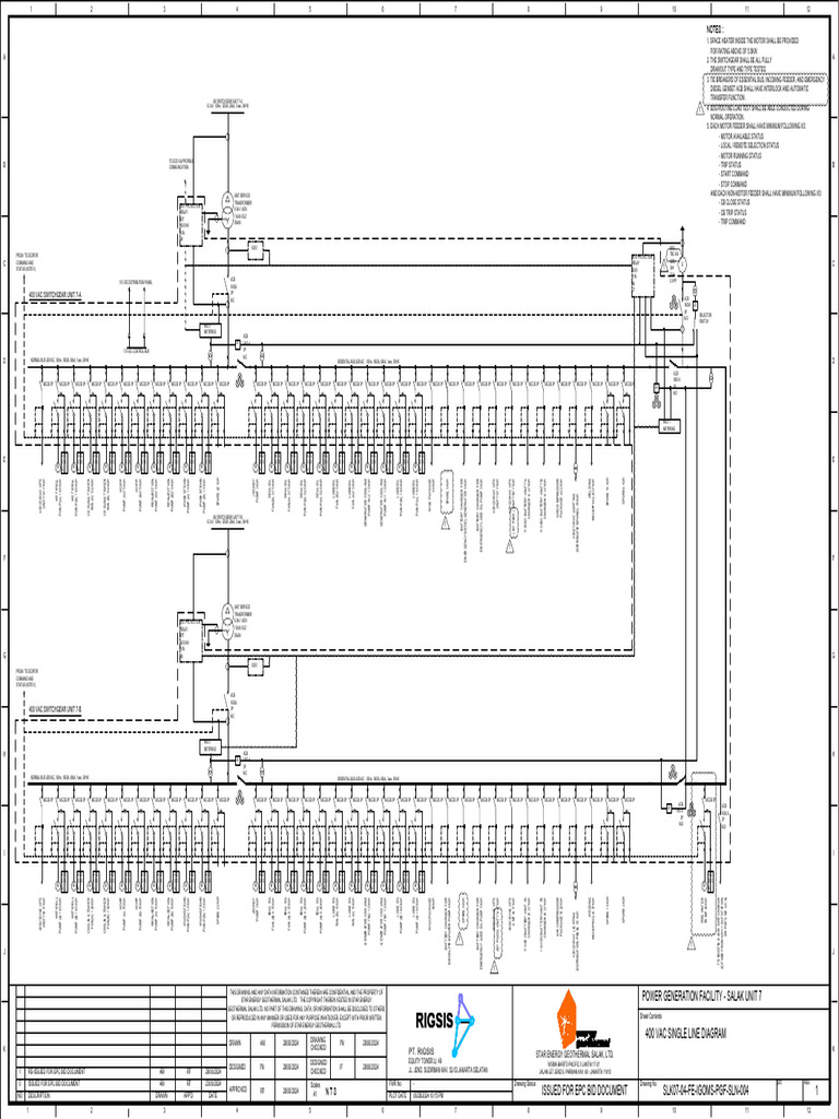Power Generation Facility SLD | PDF | Electrical Components | Power ...