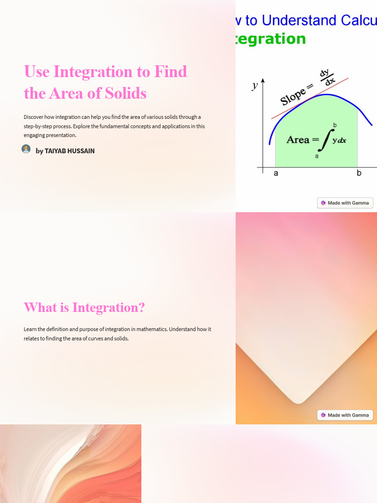 Use Integration To Find The Area of Solids | PDF | Integral | Area