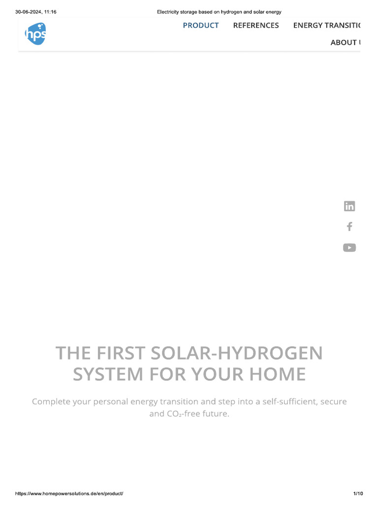 Electricity Storage Based On Hydrogen and Solar Energy | PDF