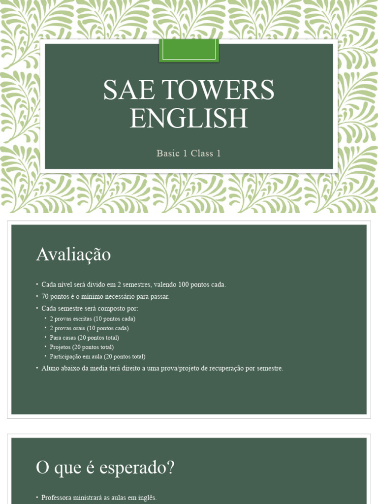 English Class 1: Basics & Assessments | PDF | Linguistic Morphology ...