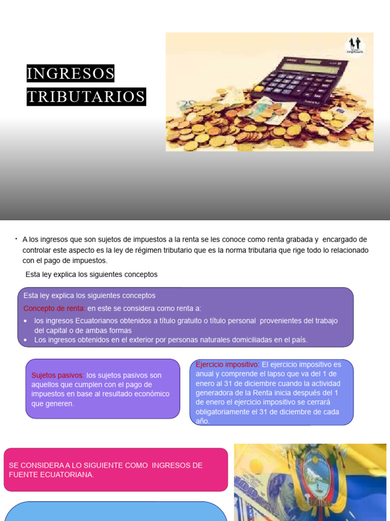 Ingresos Tributarios-1 | PDF | Impuestos | Ecuador