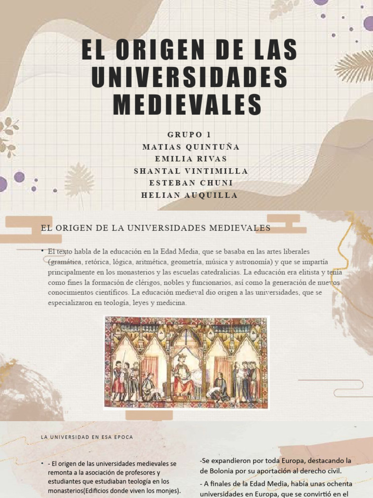 El Origen De Las Universidades Medievales 12 Pdf Universidad