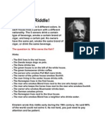 Einstein's Riddle