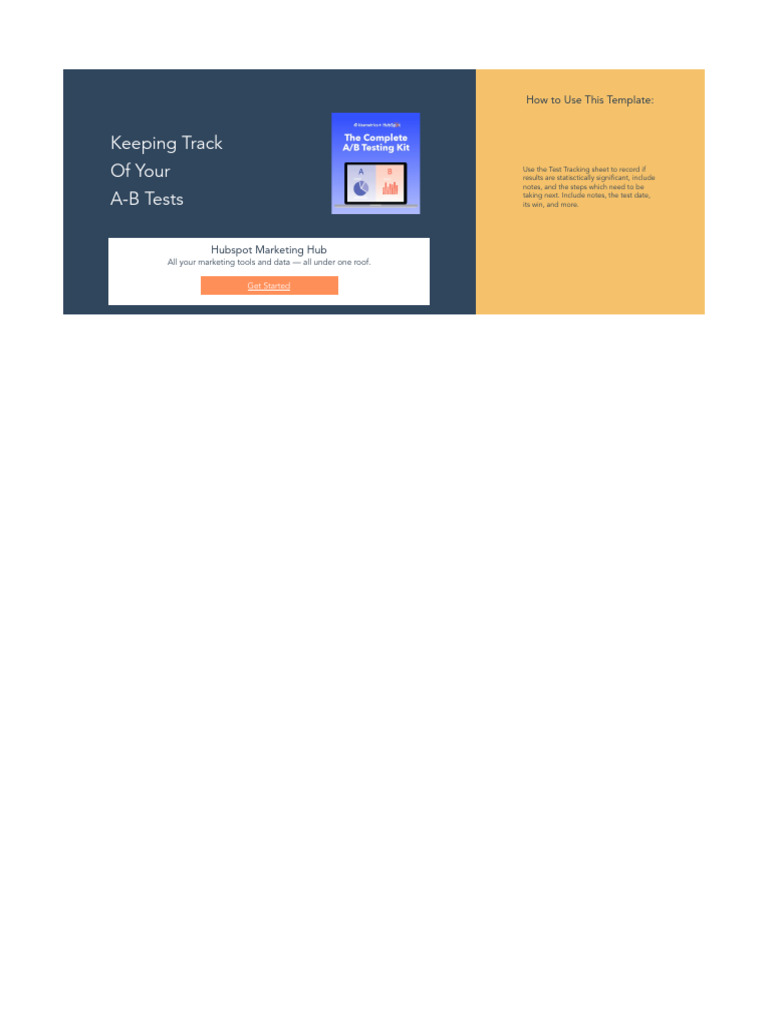 A/B Test Tracking Template Guide | PDF | Computing