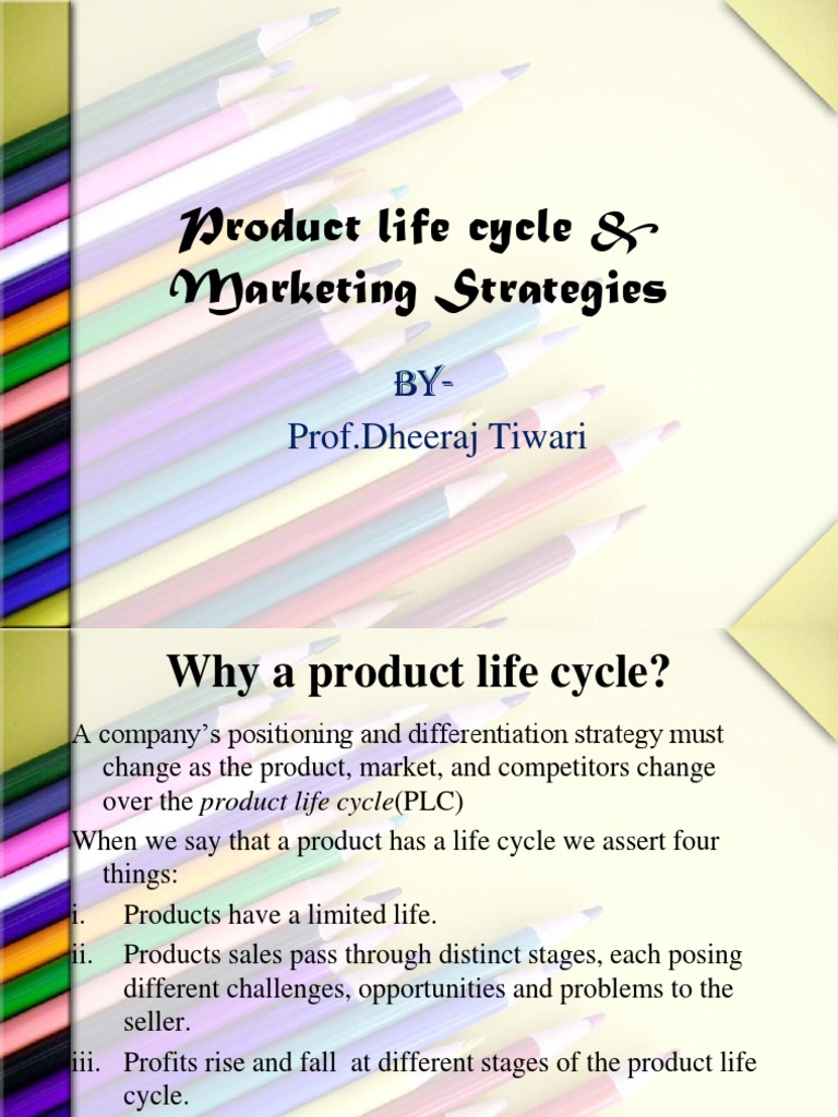 Product Life Cycle Marketing Strategies PDF Strategic Management