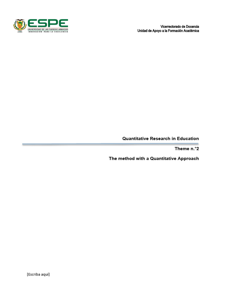 Quantitative Research Methodology in Education | PDF | Statistics ...