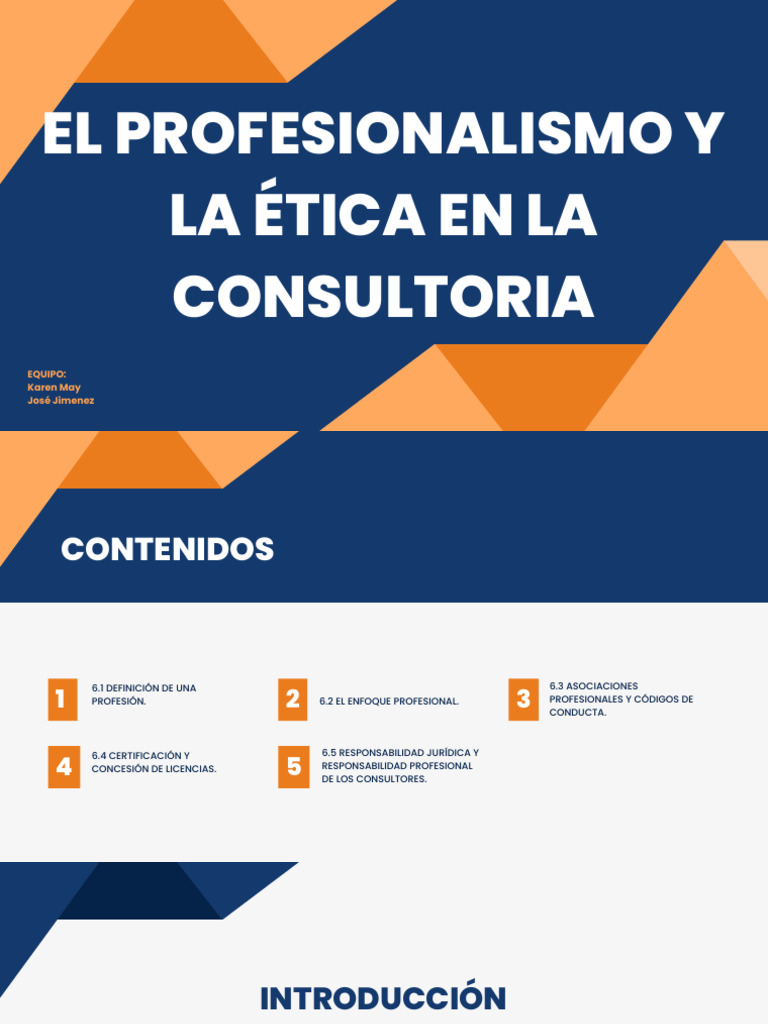 El Profesionalismo y La Ética en La Consultoria. | PDF | Comportamiento ...