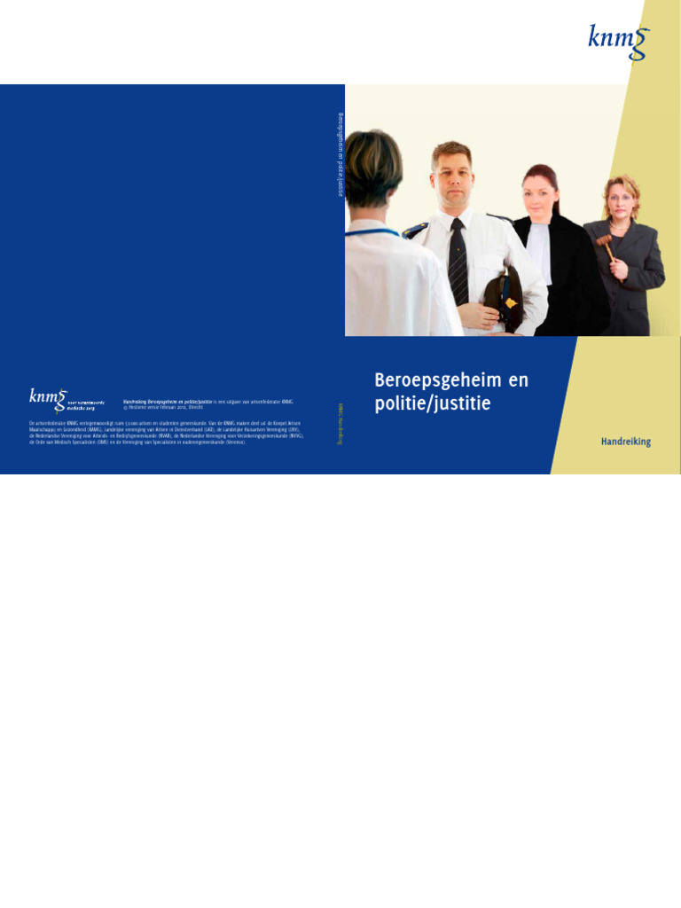 KNMG - Beroepsgeheim - en Politie-Justitie - Aangepast Aan AVG 2018 | PDF