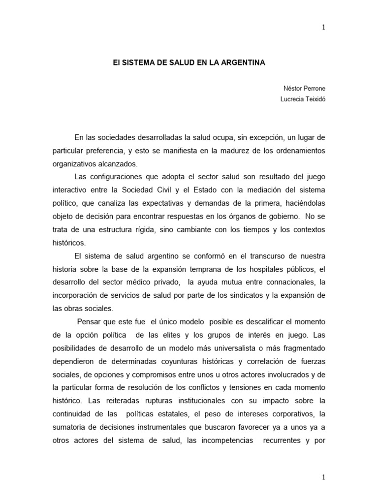 Análisis del Sistema de Salud en Argentina | PDF | Hospital | Seguro