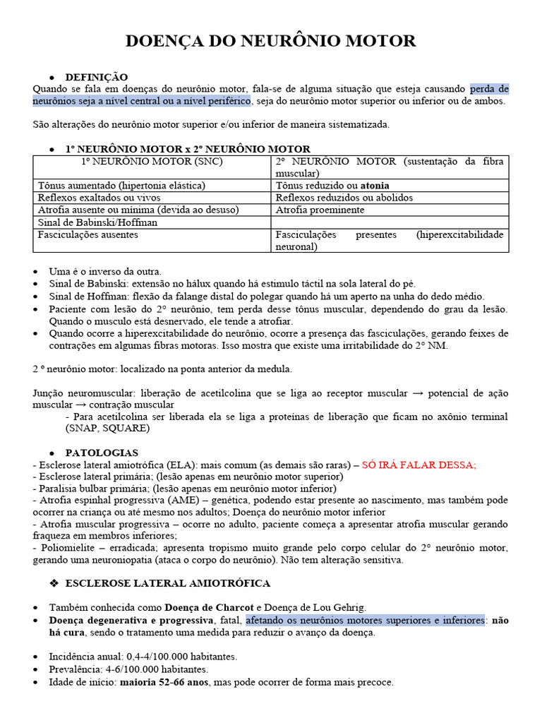 5 Doença Do Neurônio Motor | PDF | Neurônio motor | Nervo