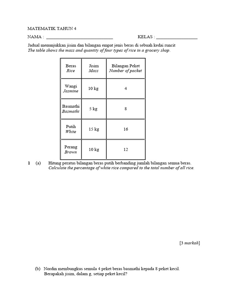 Contoh Bahagian B T4 Pdf Cooking Food Wine