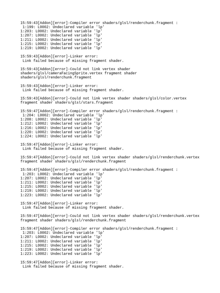 GLSL Shader Compilation Errors | PDF | 3 D Computer Graphics | Graphics