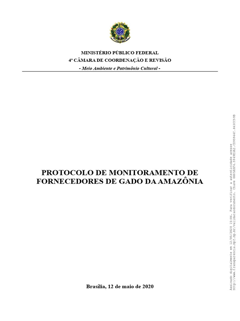 Monitoramento de Fornecedores de Gado na Amazônia | PDF | Área ...