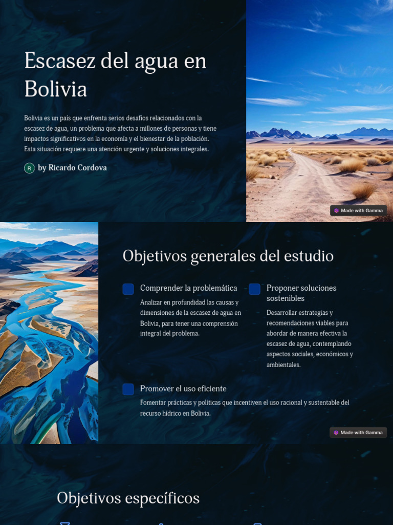 Causas y soluciones a la escasez de agua en Bolivia | PDF | Agua ...