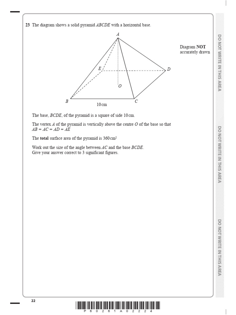 20230211课后练习3 - EDEXCEL-Volume+Surface area-Pyramid | PDF | Convex ...