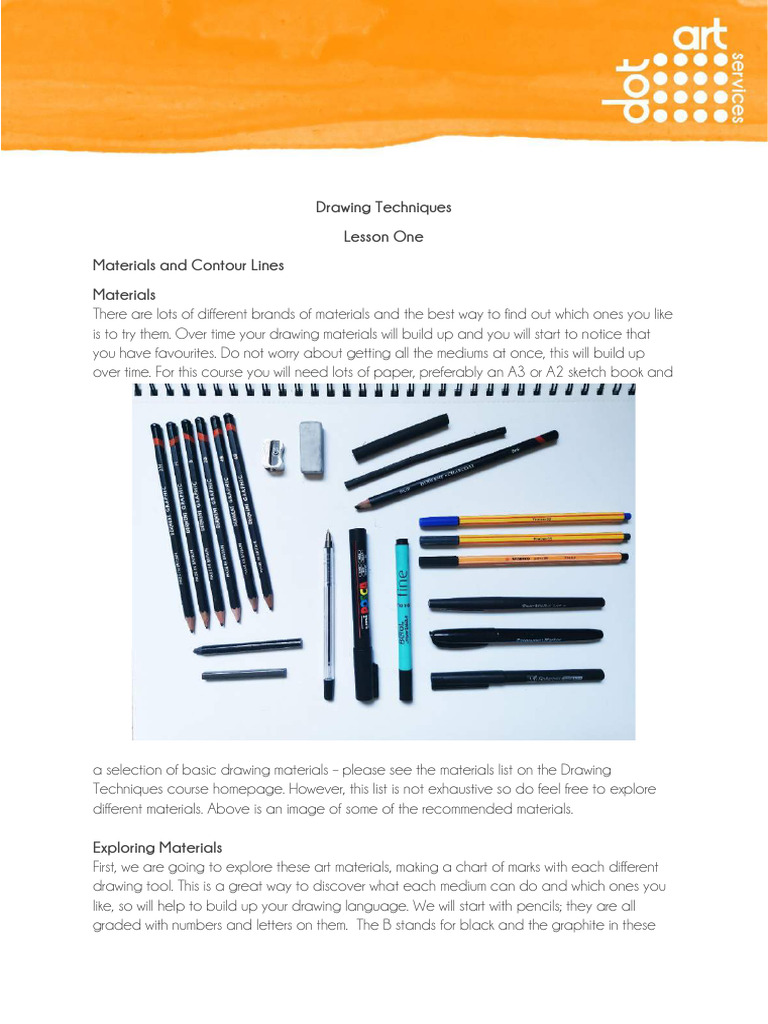 Drawing Techniques, Dot Art | PDF | Drawing | Pencil