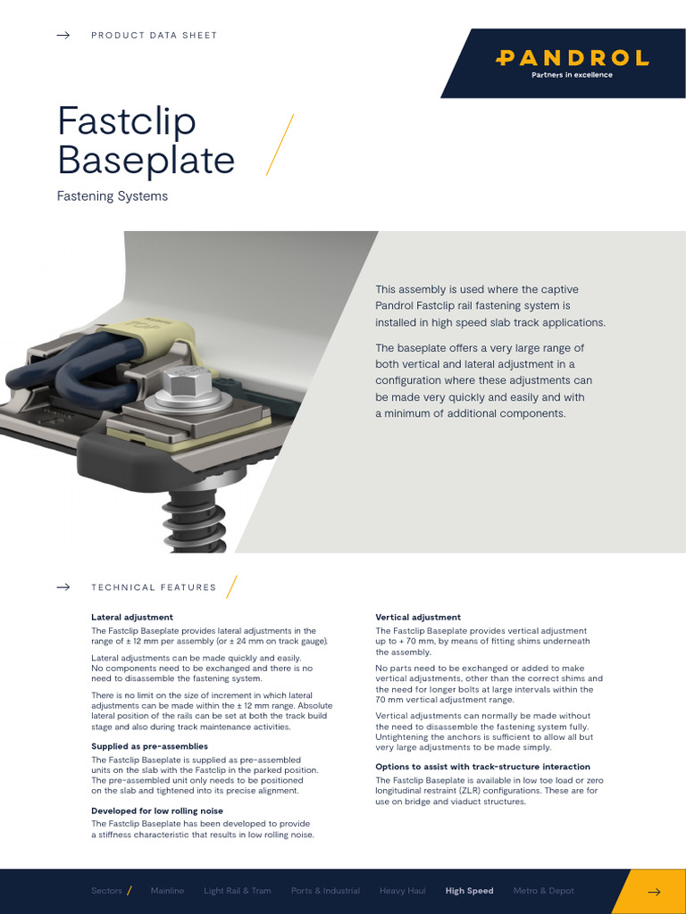 Fastclip Baseplate | PDF | Rail Infrastructure | Rail Transport