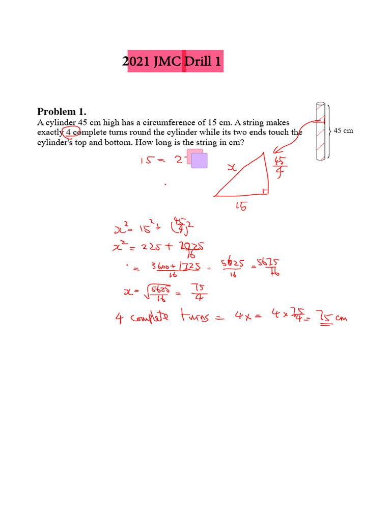 JMC 2021 Math Problems and Solutions | PDF