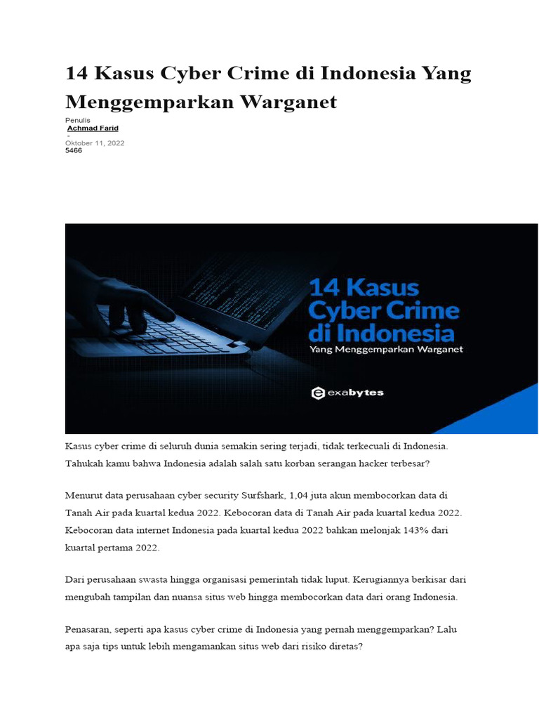 Kasus Cyber Crime | PDF