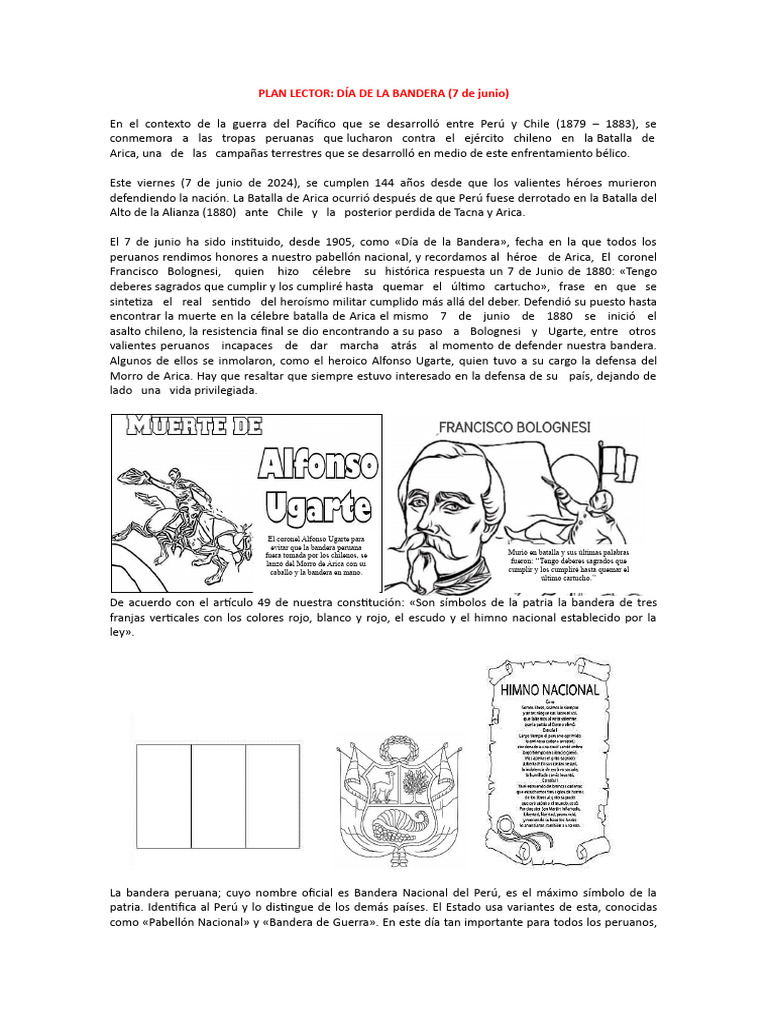 PLAN LECTOR Dia de La Bandera | PDF | América del Sur | Perú