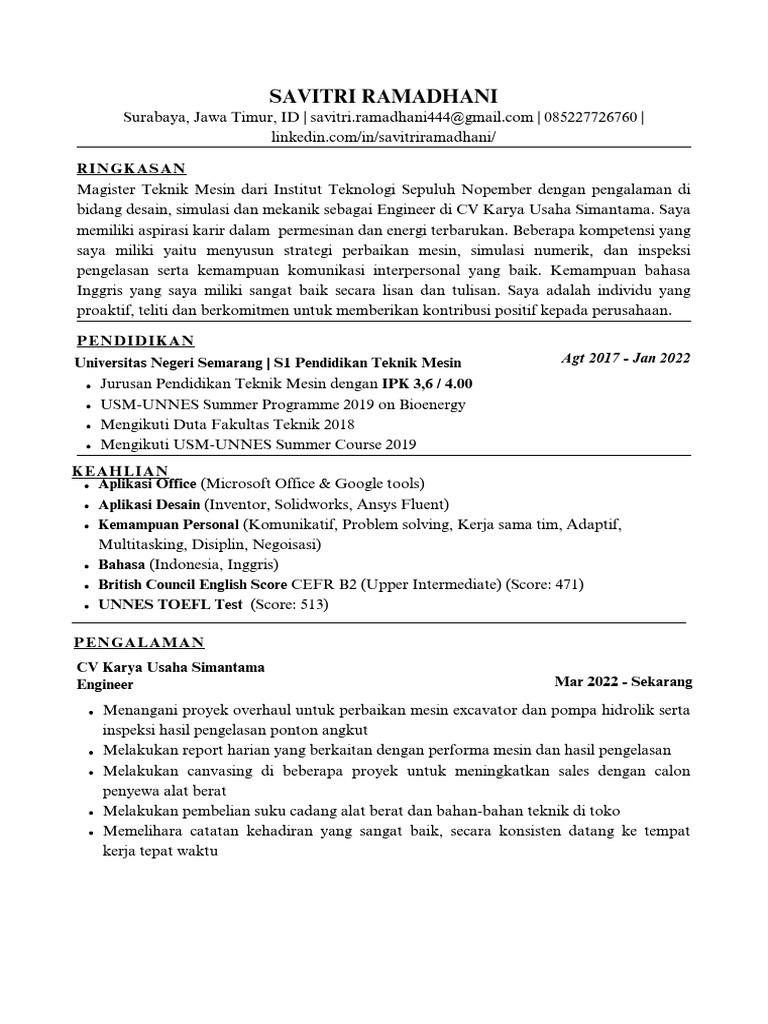 Magister Teknik Mesin dengan Keahlian Energi Terbarukan | PDF | Seni