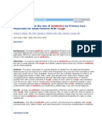 National Trends in The Use of S by Primary Care Physicians For Adult Patients With