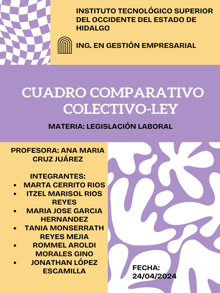 Comparativa: Contrato Colectivo vs Ley | PDF | Sindicato | Derecho laboral