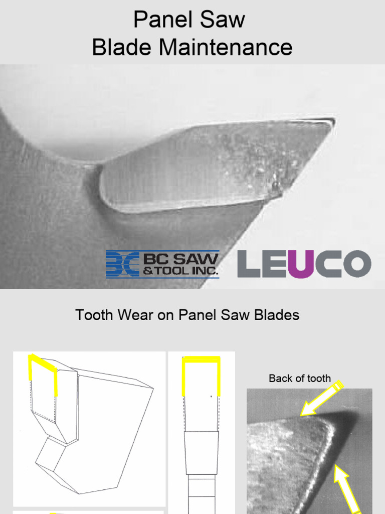 Dokumen - Tips - Panel Saw Blade Maintenance Face of Tooth Back of ...
