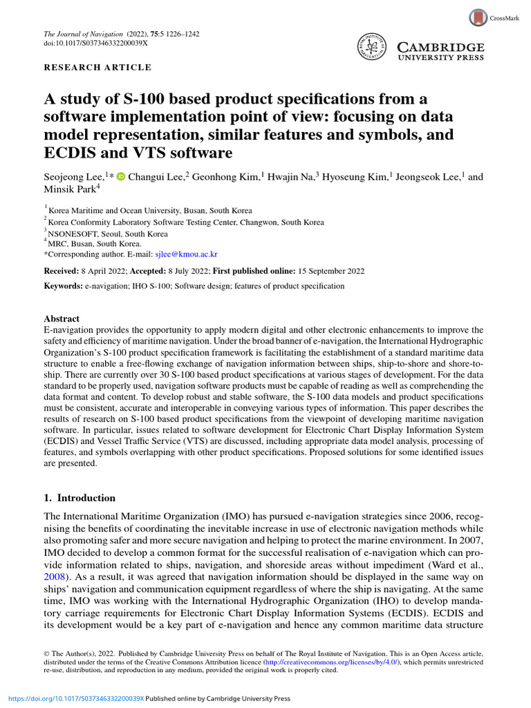 A study of s 100 based product specifications from a software