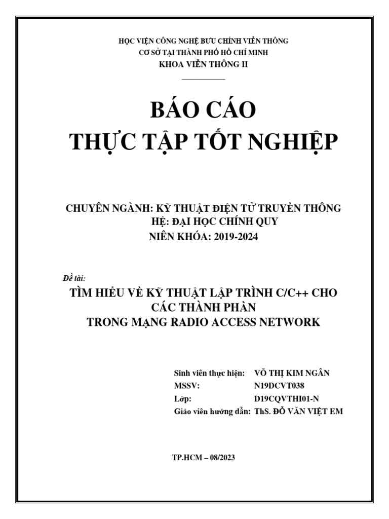 Tìm hiểu về kỹ thuật lập trình CC++ cho các thành phần trong mạng Radio ...