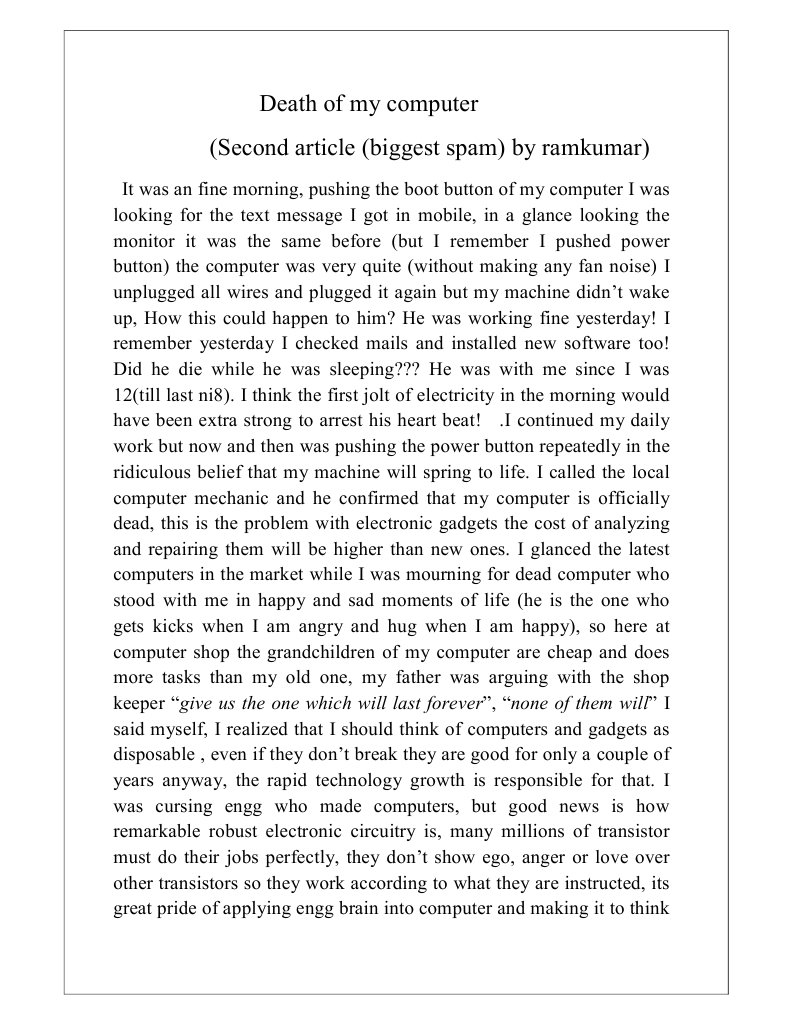 Death of My Computer | PDF