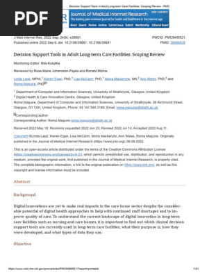 Decision Support Tools in Adult Long-term Care Facilities_ Scoping Review - PMC