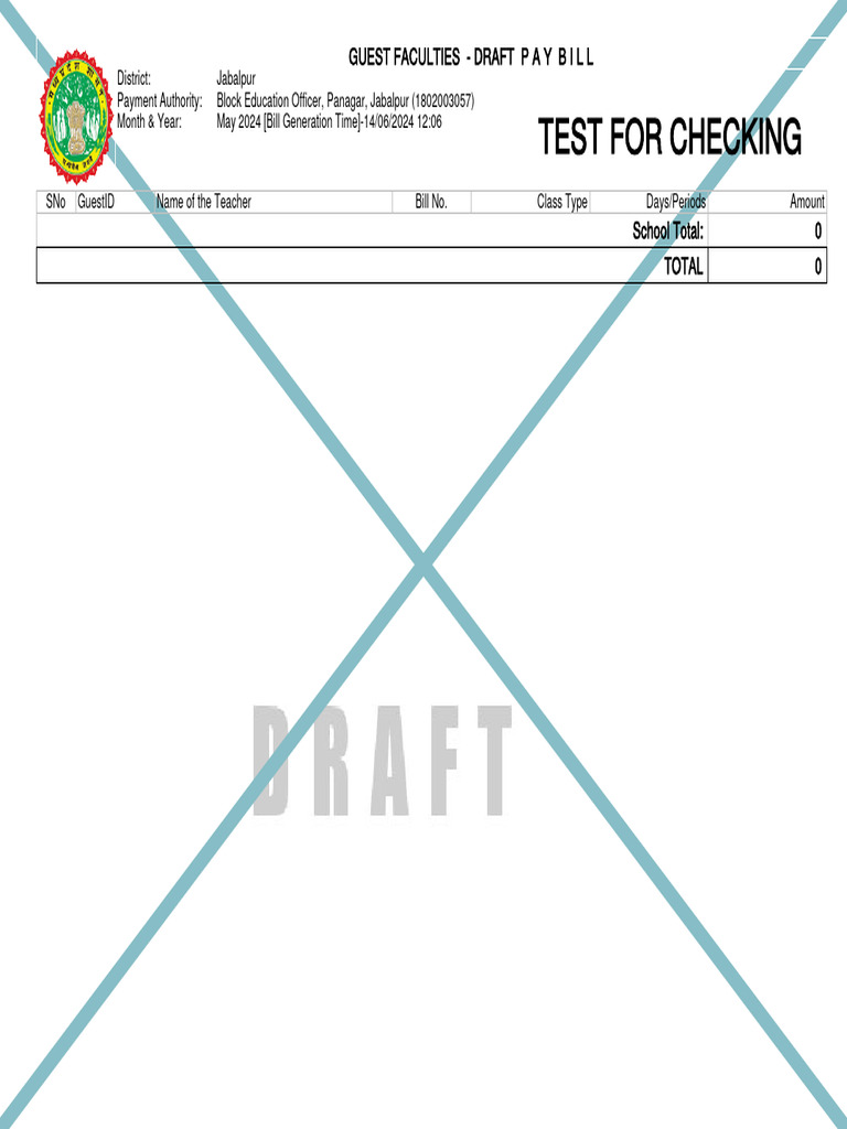 Guest - Faculty - Pay - Bill - May - May | PDF