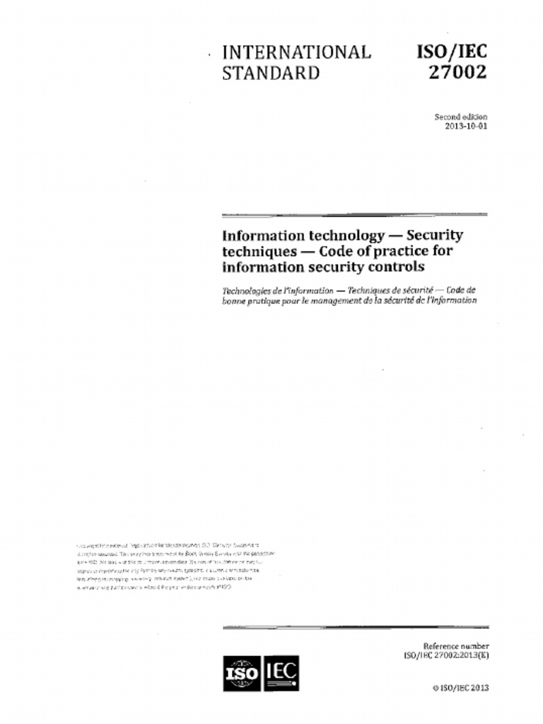Iso-Iec 27002-2013 | PDF