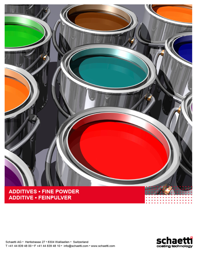 Schaetti AG Fine Powder Additives | PDF | Applied And Interdisciplinary ...