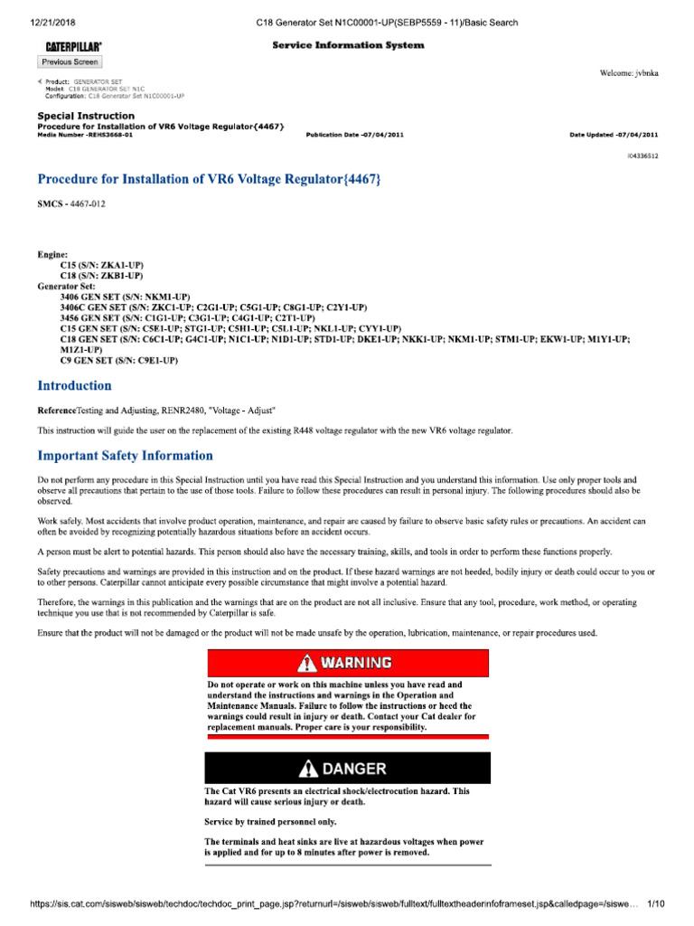 Upgrade AVR R448 To VR6 | PDF