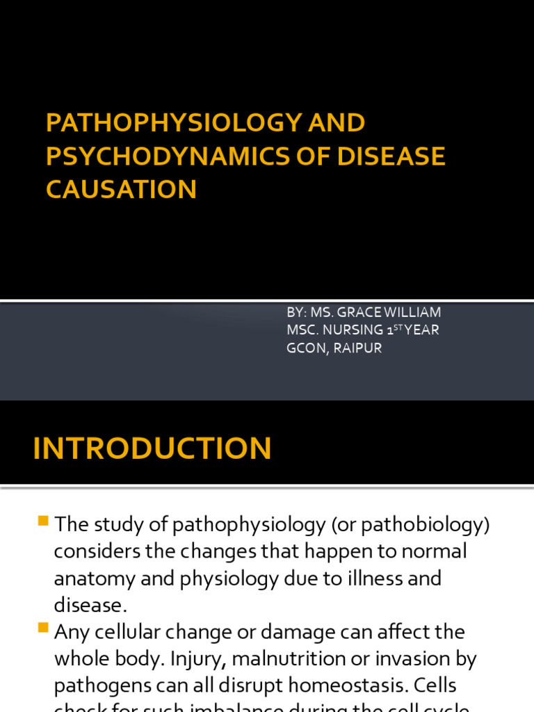 Pathophysiology and Psychodynamics of Disease Causation | PDF ...