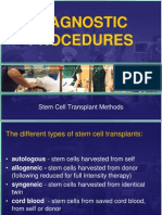 Diagnostic Procedures: Stem Cell Transplant Methods