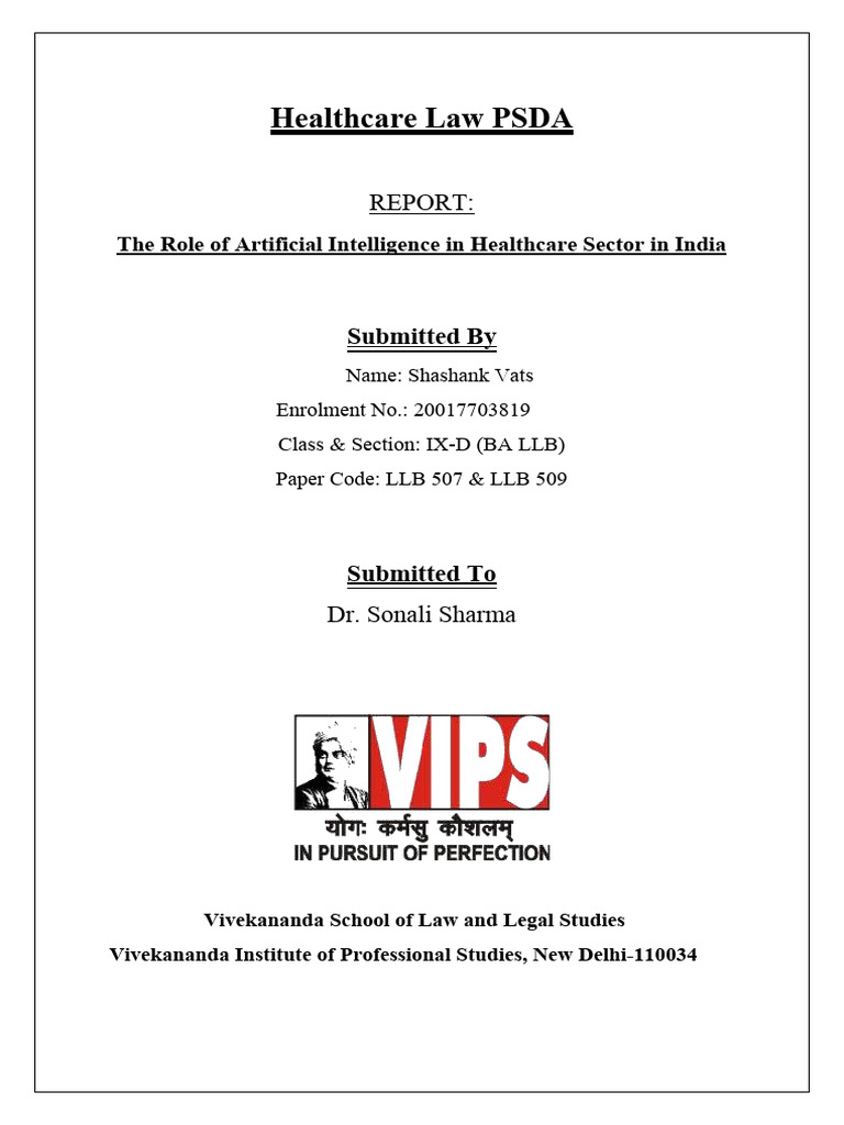 Role of Healthcare in Artificial Intelligence | PDF | Artificial ...