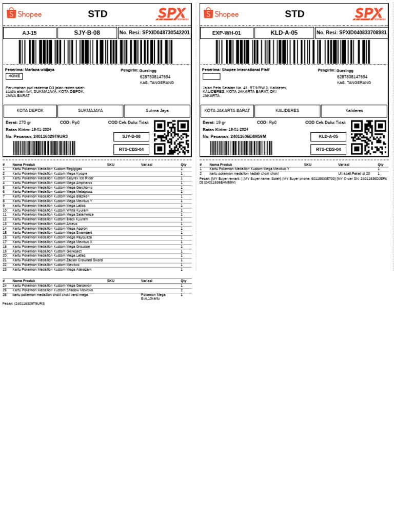 Label Pengiriman - Reguler-2 | PDF