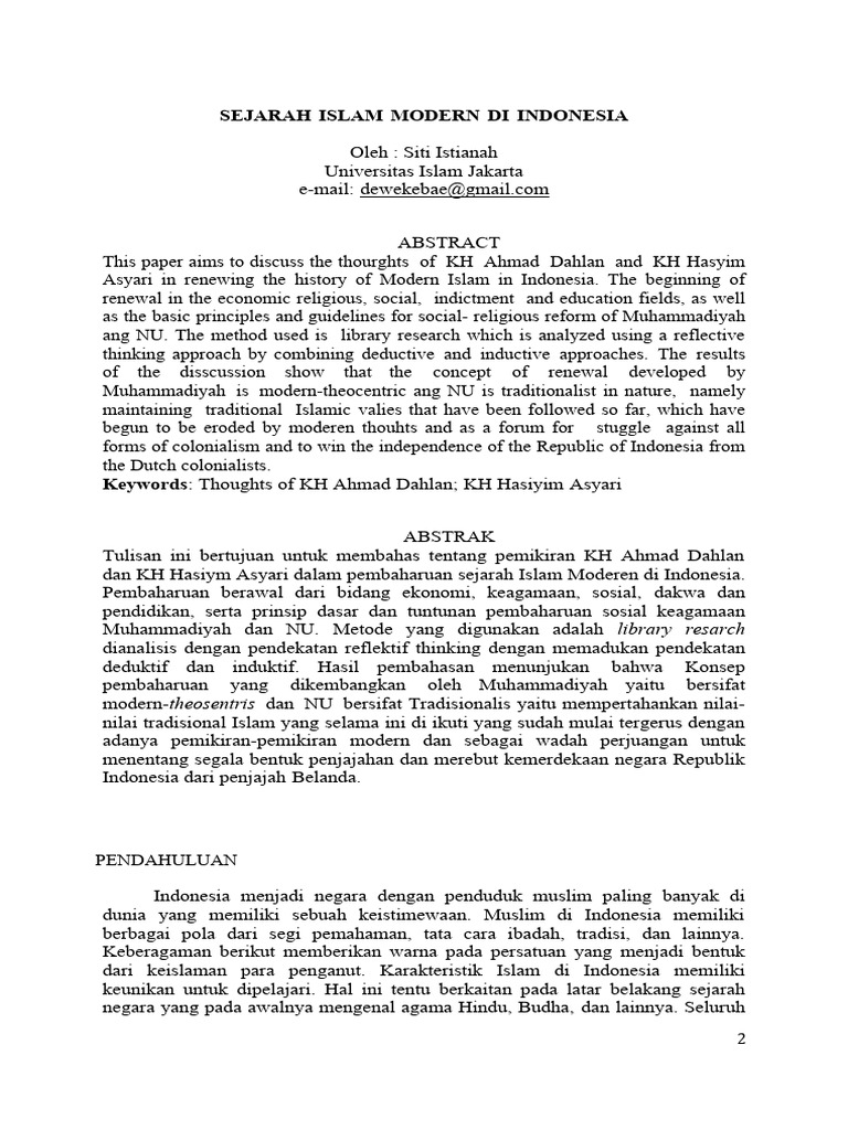 Sejarah Islam Modern Di Indonesia Pdf