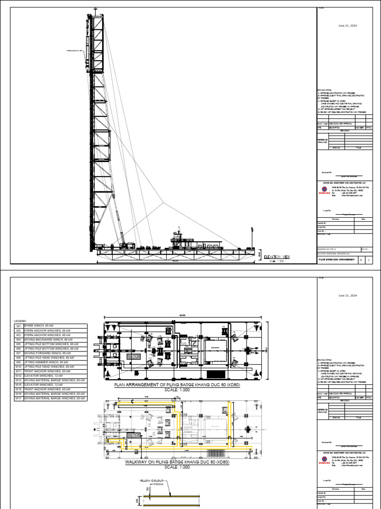 Piling Barge KD80 Arrangement Details | PDF