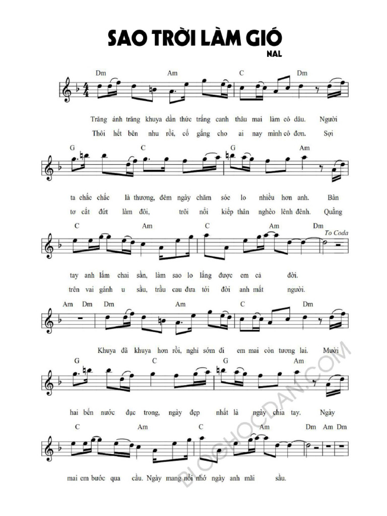 Sheet sao troi lam gio nal pdf