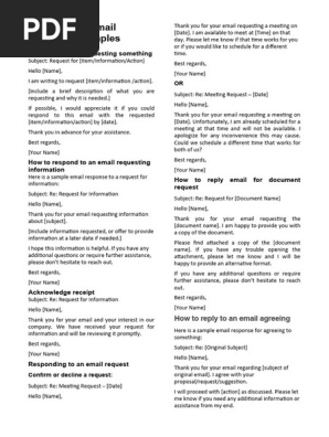 Professional email response examples