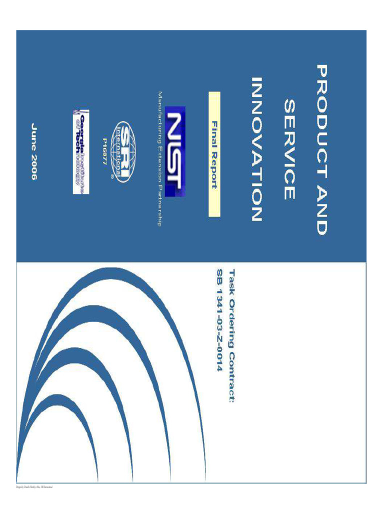 Product and Service Innovation Final Rep | PDF | Innovation | Small And ...