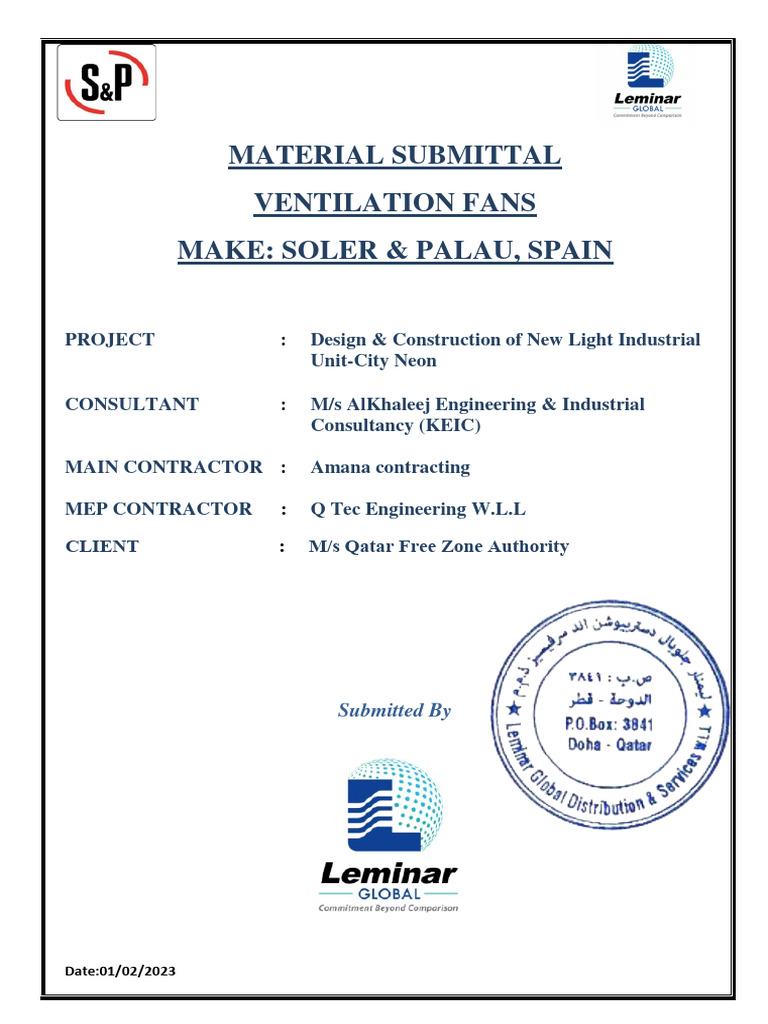 Mar Ventilation Fans - Rev04 | PDF | Specification (Technical Standard ...