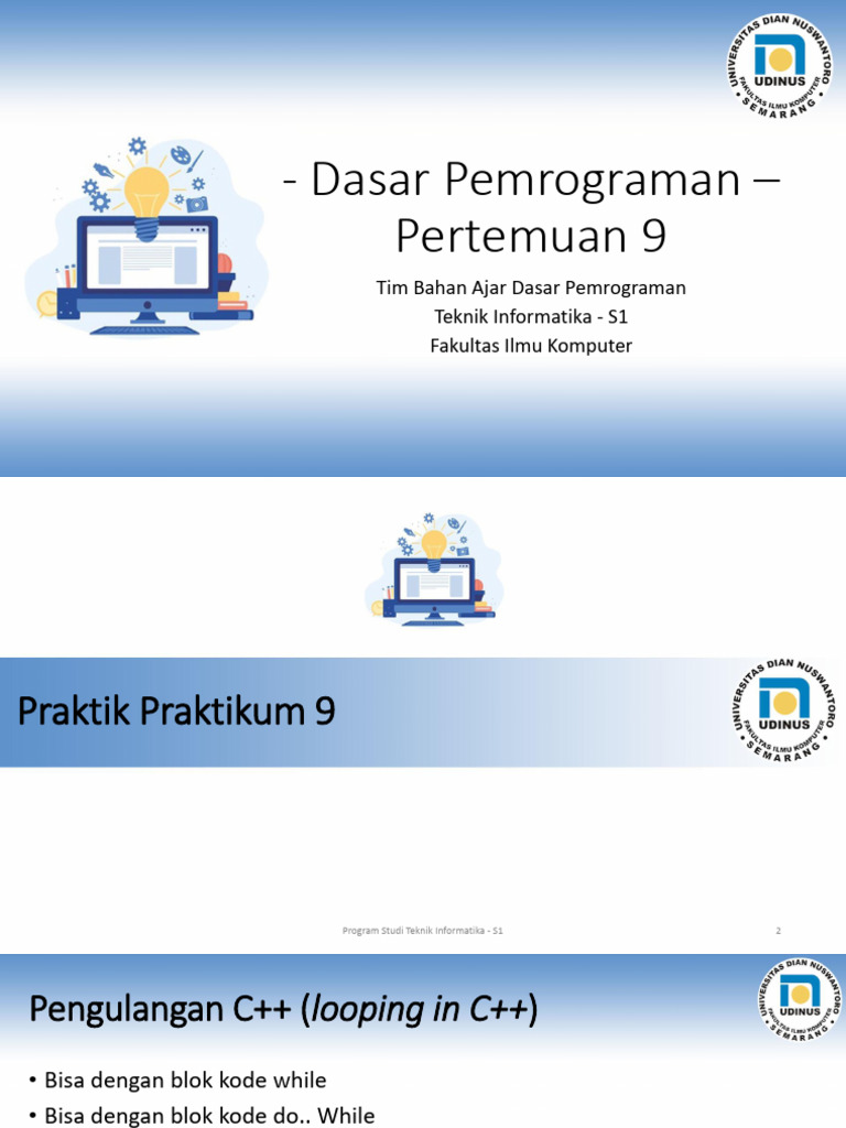 Pengulangan dan Program C++ Dasar | PDF